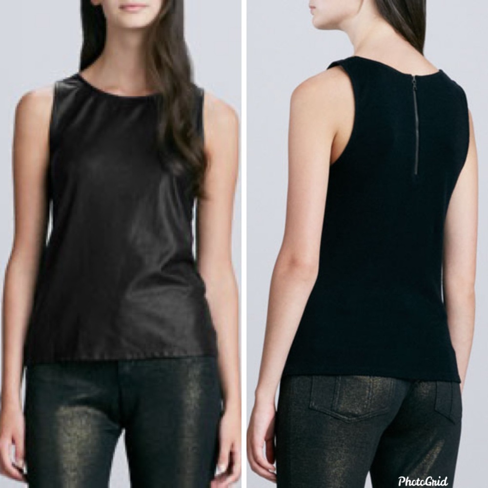 Alice + Olivia leather tank